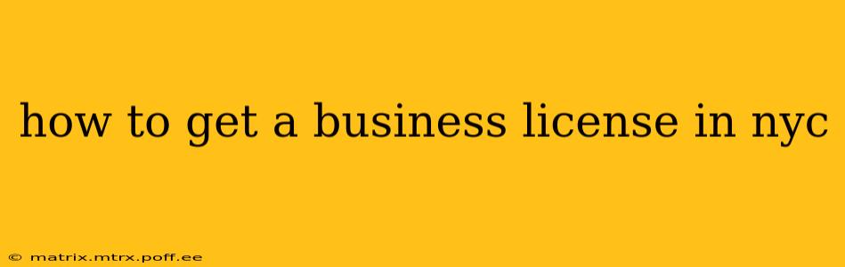how to get a business license in nyc
