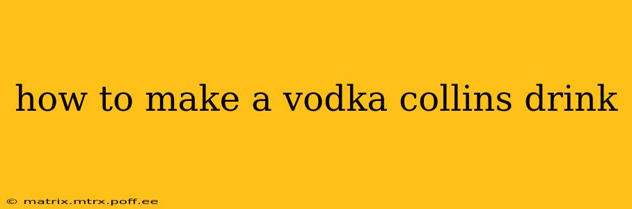 how to make a vodka collins drink