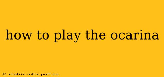 how to play the ocarina