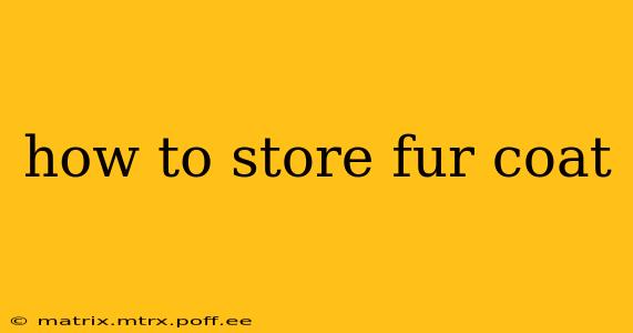 how to store fur coat
