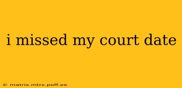 i missed my court date