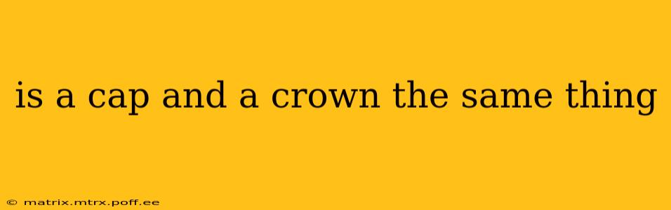 is a cap and a crown the same thing