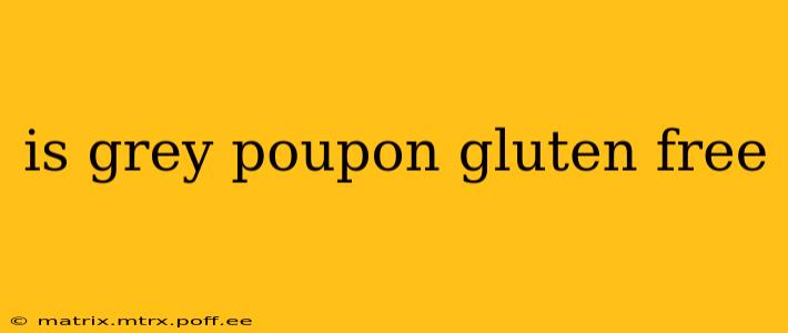 is grey poupon gluten free