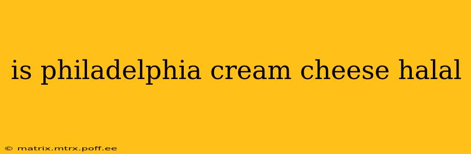 is philadelphia cream cheese halal