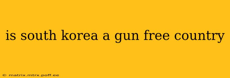 is south korea a gun free country