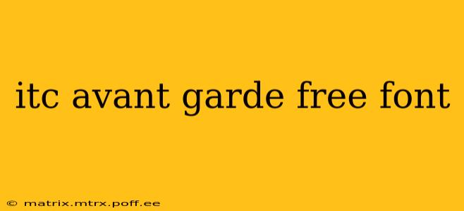 itc avant garde free font