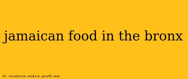 jamaican food in the bronx