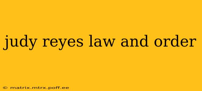 judy reyes law and order