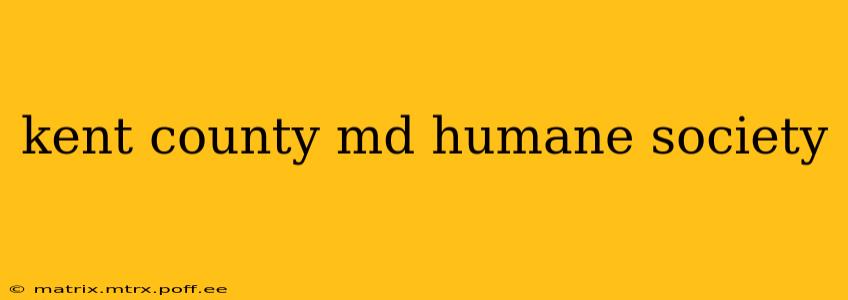 kent county md humane society