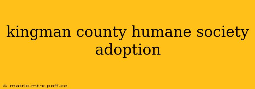kingman county humane society adoption