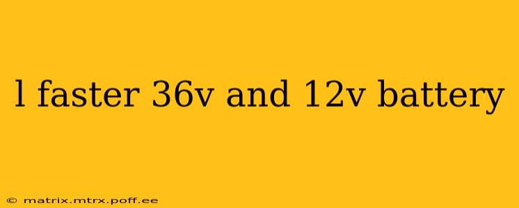 l faster 36v and 12v battery