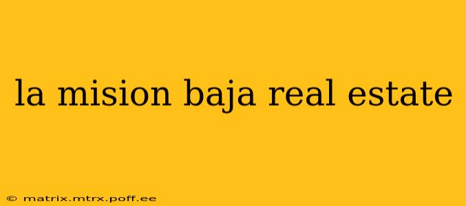 la mision baja real estate