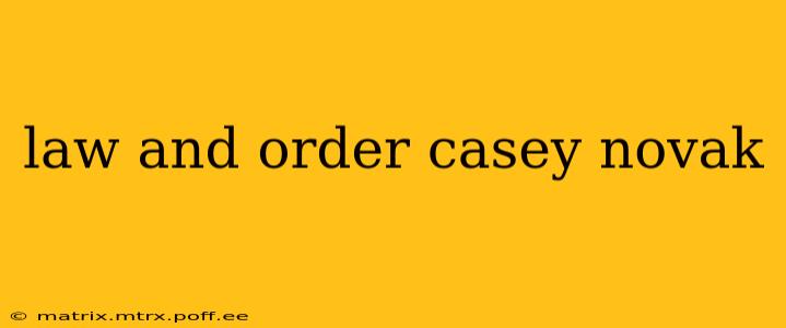 law and order casey novak