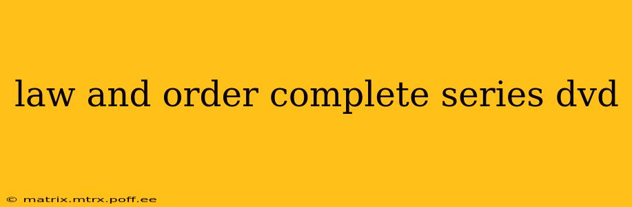 law and order complete series dvd