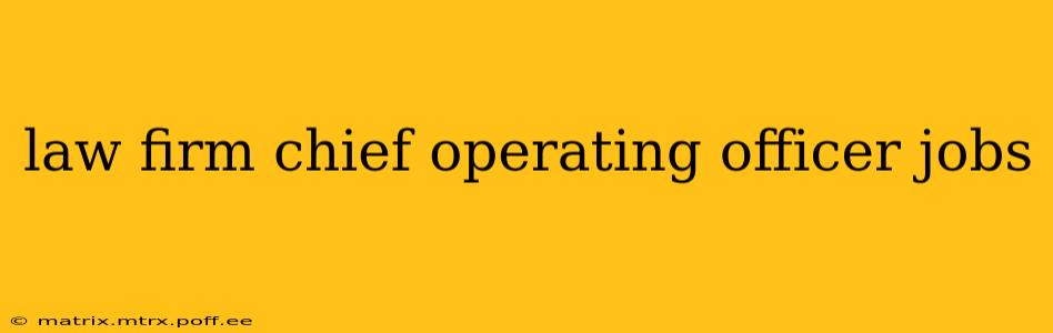 law firm chief operating officer jobs