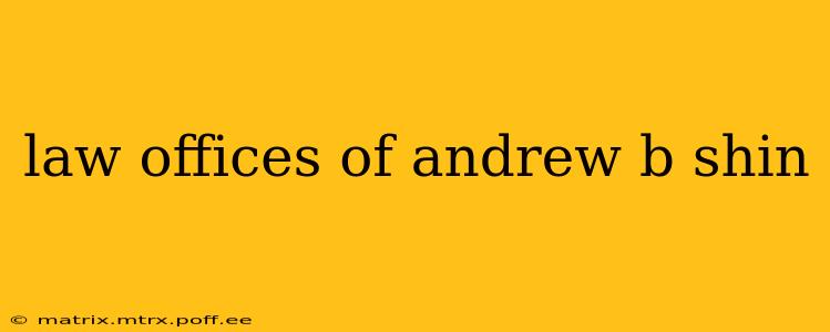 law offices of andrew b shin