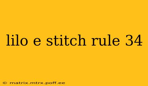 lilo e stitch rule 34