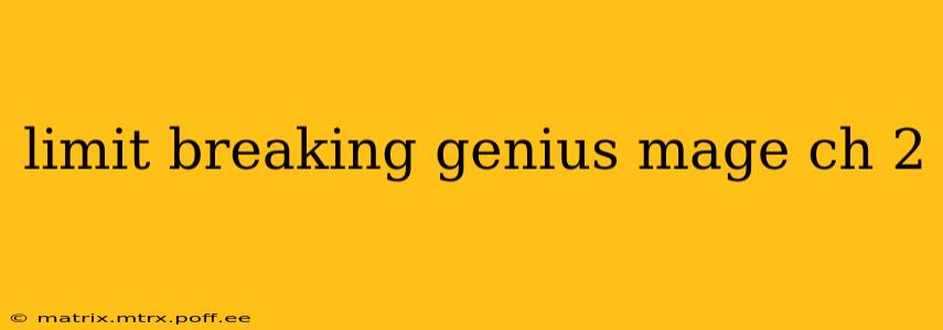 limit breaking genius mage ch 2
