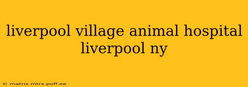 liverpool village animal hospital liverpool ny