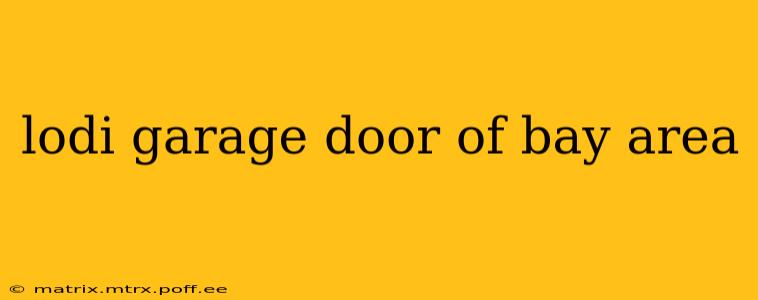 lodi garage door of bay area