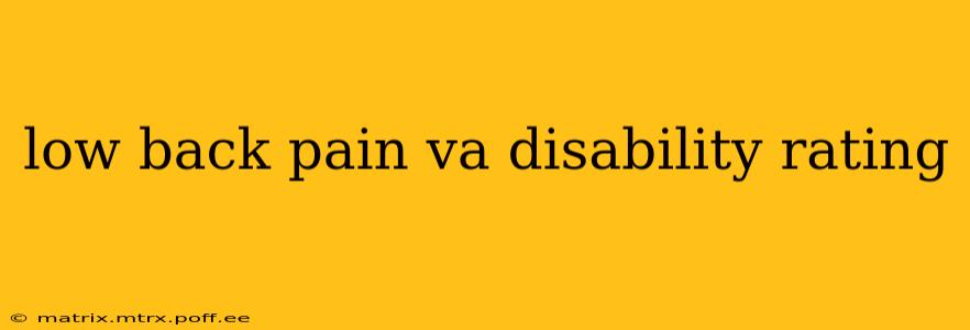 low back pain va disability rating