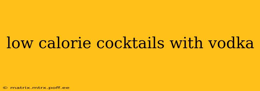 low calorie cocktails with vodka
