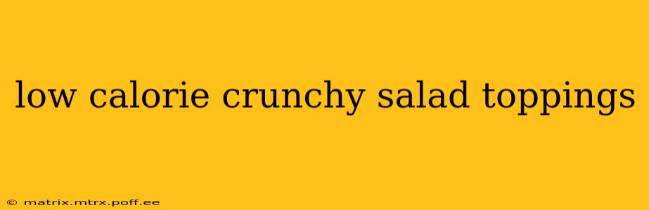 low calorie crunchy salad toppings