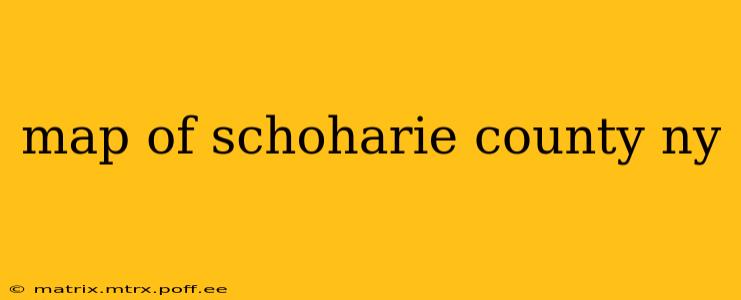 map of schoharie county ny