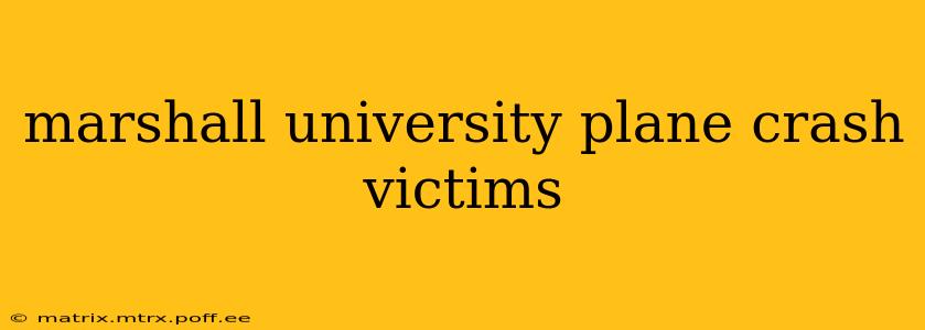 marshall university plane crash victims