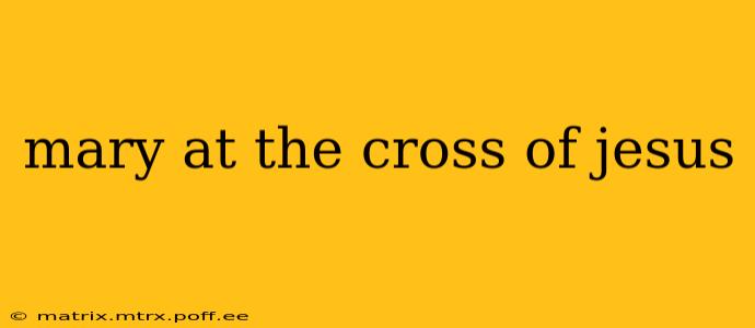 mary at the cross of jesus