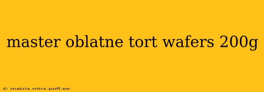 master oblatne tort wafers 200g