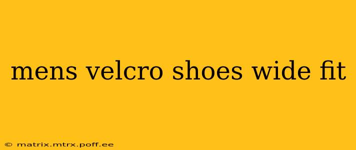 mens velcro shoes wide fit