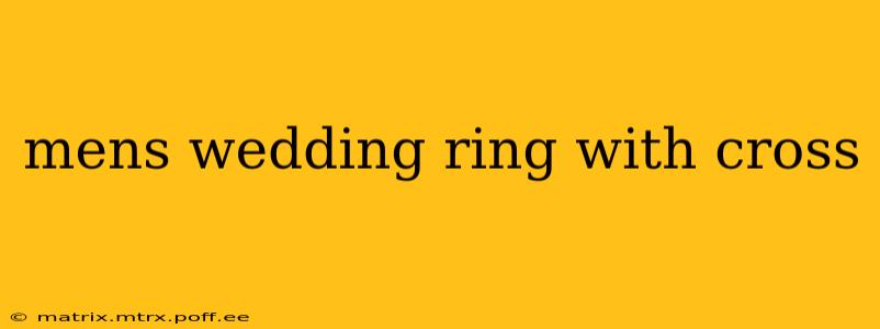 mens wedding ring with cross