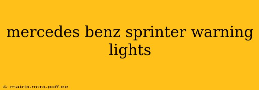 mercedes benz sprinter warning lights