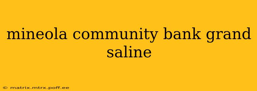 mineola community bank grand saline