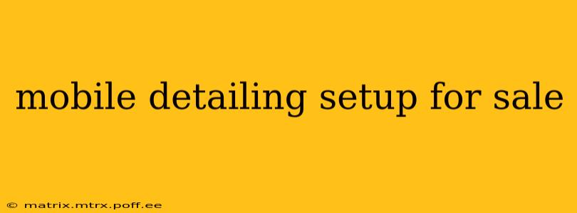 mobile detailing setup for sale