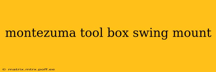 montezuma tool box swing mount
