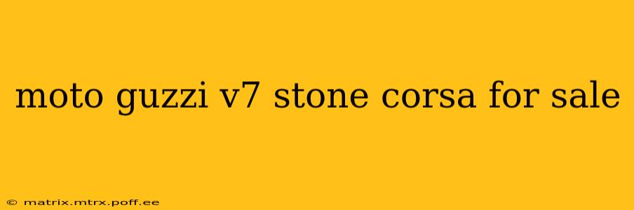 moto guzzi v7 stone corsa for sale
