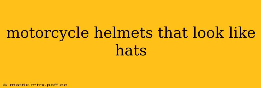 motorcycle helmets that look like hats
