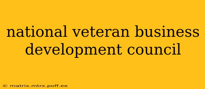 national veteran business development council