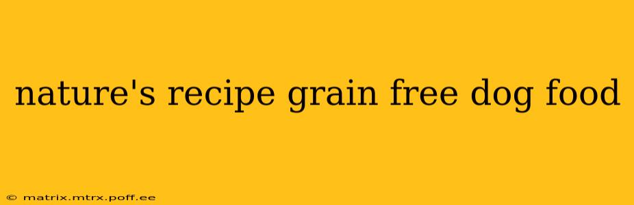 nature's recipe grain free dog food