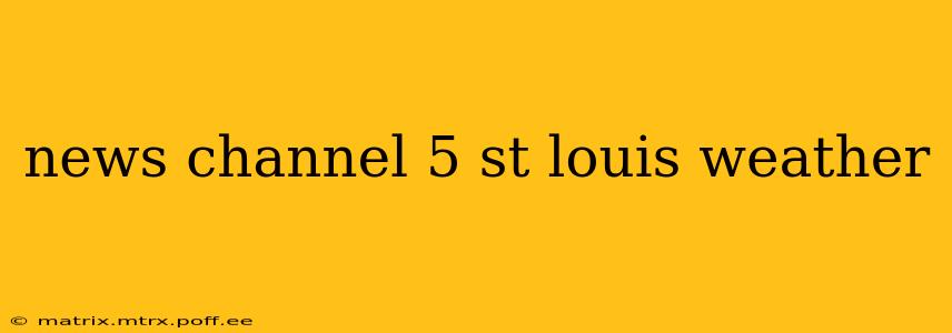 news channel 5 st louis weather