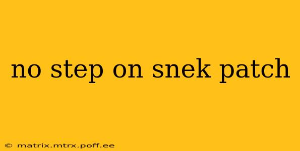 no step on snek patch