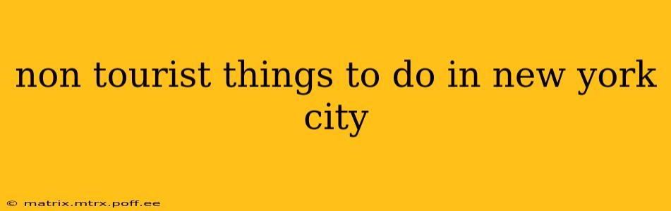 non tourist things to do in new york city