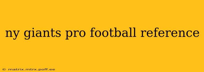 ny giants pro football reference