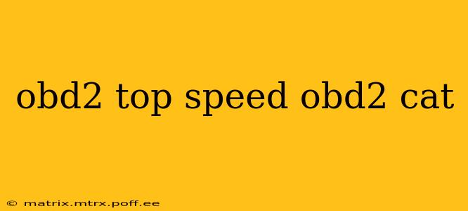 obd2 top speed obd2 cat