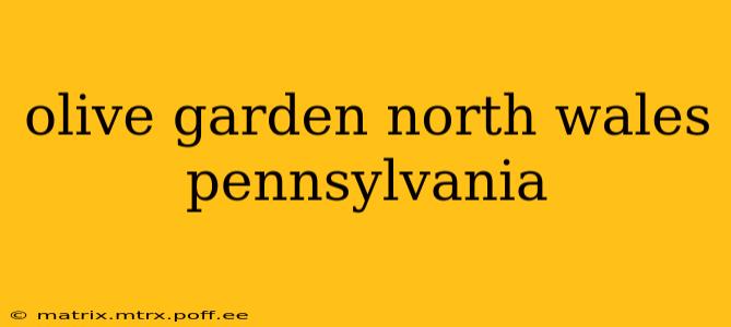 olive garden north wales pennsylvania