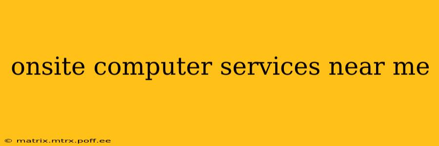 onsite computer services near me