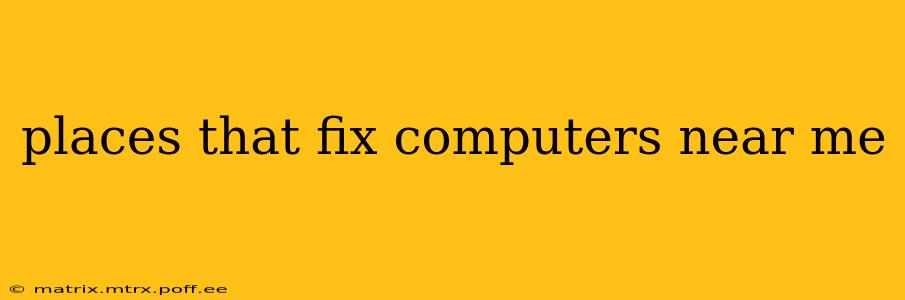 places that fix computers near me