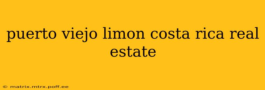 puerto viejo limon costa rica real estate